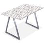 Imagem de Mesa de Cozinha Jantar Escritório Home Office Mirage Tampo 100cm x 60cm - Prata Vulcano