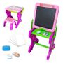 Imagem de Mesa de Desenho Infantil 2 em 1 Lousa Multifuncional Educativa Com Banquinho