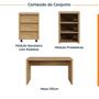 Imagem de Mesa de Escritório 135cm com Gaveteiro com Rodízio e Prateleiras Ficus CabeCasa MadeiraMadeira