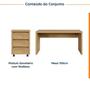Imagem de Mesa de Escritório 150cm com Gaveteiro com Rodízio Ficus Cabecasa Madeiramadeira