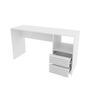 Imagem de Mesa de Escritório com Gaveteiro Ripado 2 Gavetas ME4174 Branco
