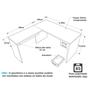 Imagem de Mesa De Escritório em L 120x150cm com Gaveta Tampo 30mm