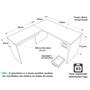 Imagem de Mesa De Escritório em L 160x150cm com Gaveta