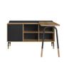 Imagem de Mesa de escritório executiva com tampo giratório e balcão credenza 28005 flexus - artesano - 78ax111/136lx45/37,5p