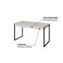 Imagem de Mesa de Escritório Industrial Kuadra 2 Gavetas 150 cm - Branco/Preto