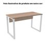 Imagem de Mesa de Escritório Pé Tubular PE25 em MDP 120 x 60 cm Cinza com Base Preta