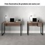 Imagem de Mesa de Escritório Pé Tubular PE40 em MDP 150 x 70 cm Cor Noce Naturalle Base Preta
