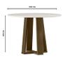 Imagem de Mesa de Jantar 100x100 cm Isabela com Vidro Imbuia Off White  New Ceval
