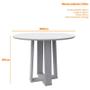 Imagem de Mesa de Jantar 100x100 cm Isabela com Vidro Off White  New Ceval