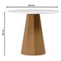 Imagem de Mesa de Jantar 100x100 cm Isis com Vidro Ype Off White  New Ceval