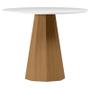 Imagem de Mesa de Jantar 100x100 cm Isis com Vidro Ype Off White  New Ceval