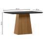 Imagem de Mesa de Jantar 120 cm Barbara com Vidro Ype Preto  New Ceval