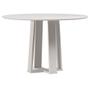 Imagem de Mesa De Jantar 120 Cm Isabela Com Vidro Off White - New Ceval