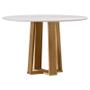 Imagem de Mesa de Jantar 120 cm Isabela com Vidro Ype Off White  New Ceval
