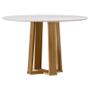 Imagem de Mesa de Jantar 120 cm Isabela com Vidro Ype Off White  New Ceval