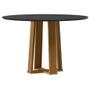 Imagem de Mesa De Jantar 120 Cm Isabela Com Vidro Ype Preto - New Ceval