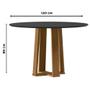Imagem de Mesa De Jantar 120 Cm Isabela Com Vidro Ype Preto - New Ceval