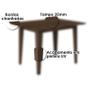Imagem de Mesa de Jantar 120cm Kate Amêndoa com 4 Cadeiras Jade Bordada Amêndoa Cappuccino  Poliman