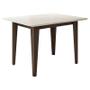 Imagem de Mesa de Jantar 120cm Kate Amêndoa Off White Tampo com Vidro  Poliman