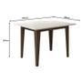 Imagem de Mesa de Jantar 120cm Kate Amêndoa Off White Tampo com Vidro  Poliman