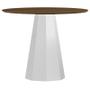 Imagem de Mesa de Jantar 120x120 cm Isis sem Vidro Off White Imbuia  New Ceval