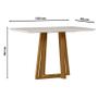 Imagem de Mesa de Jantar 120x80 cm Sarah com Vidro Ype Off White  New Ceval