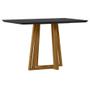 Imagem de Mesa De Jantar 120x80 Cm Sarah Com Vidro Ype Preto - New Ceval