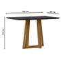 Imagem de Mesa De Jantar 120x80 Cm Sarah Com Vidro Ype Preto - New Ceval