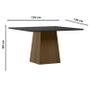 Imagem de Mesa de Jantar 135x135 cm Barbara com Vidro Imbuia Preto  New Ceval