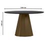 Imagem de Mesa de Jantar 135x135 cm Isis com Vidro Imbuia Preto  New Ceval