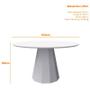 Imagem de Mesa de Jantar 135x135 cm Isis com Vidro Off White  New Ceval