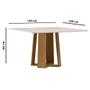Imagem de Mesa De Jantar 135x135 Cm Valência Com Vidro Ype Off White - New Ceval