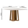 Imagem de Mesa de Jantar 135x135 cm Valência com Vidro Ype Off White  New Ceval