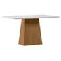 Imagem de Mesa de Jantar 135x90 cm Barbara com Vidro Ype Off White  New Ceval