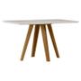 Imagem de Mesa de Jantar 135x90 cm Mariah com Vidro Ype Off White  New Ceval