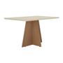 Imagem de Mesa de Jantar 136 cm Denver Multimóveis EX2001 Madeirada/Off White