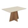 Imagem de Mesa de Jantar 136 cm Marselha Multimóveis EX2005 Madeirada/Off White