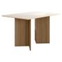 Imagem de Mesa de Jantar 136cm Helo com Vidro Carvalho Off White  Poliman