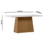 Imagem de Mesa de Jantar 160 cm Barbara com Vidro Ype Off WhIte  New Ceval