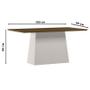 Imagem de Mesa de Jantar 160 cm Barbara sem Vidro Off White Ype  New Ceval