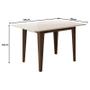 Imagem de Mesa de Jantar 160cm Liz com Vidro Amêndoa Off White  Poliman