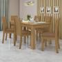 Imagem de Mesa de Jantar 180x90 com 6 Cadeiras Athenas Amêndoa/Corino Caramelo - Móveis Lopas