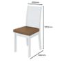 Imagem de Mesa de Jantar 200x90 com 6 Cadeiras Athenas Branco/Corino Caramelo - Móveis Lopas