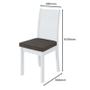 Imagem de Mesa de Jantar 200x90 com 6 Cadeiras Athenas Branco/Veludo Marrom - Móveis Lopas