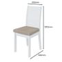 Imagem de Mesa de Jantar 200x90 com 8 Cadeiras Athenas Branco/Veludo Creme - Móveis Lopas