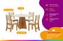 Imagem de Mesa de Jantar 4 Cadeiras Redonda Mel e Pastel Viero Móveis Ideale