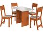 Imagem de Mesa de Jantar 4 Cadeiras Retangular Freijo e Off White Indekes Luiza