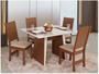 Imagem de Mesa de Jantar  4 Cadeiras Retangular Naturalle e Off-White Tampo de MDF Verona Móveis São Carlos