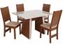 Imagem de Mesa de Jantar  4 Cadeiras Retangular Naturalle e Off-White Tampo de MDF Verona Móveis São Carlos