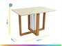 Imagem de Mesa de Jantar 4 Cadeiras Retangular Tampo de MDF com Vidro Malbec Kappesberg
